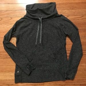 Striped Black & Gray Turtleneck